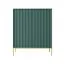 Kommode Worthing 18, Farbe: Grün / Gold - Abmessungen: 125 x 104 x 39 cm (H x B x T)