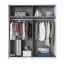 Schiebetürenschrank | Farbe: Opak Weiß | 1 Spiegeltür | Maße: 195 x 61 x 217,5 cm | 2 Kleiderstangen | Kleiderschrank | 2 Fächer | ABS-Kanten