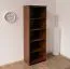 Regal Mojokerto 14, Farbe: Walnuss / Schwarz - Abmessungen: 194 x 70 x 39 cm (H x B x T)