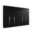 Drehtürenschrank / Kleiderschrank | Farbe: Schwarz | 4 Fächer | 3 Meter breit | Griffe: Kaschmir | 4 Kleiderstangen | Soft-Close-Funktion | Maße: 300 x 52 x 202 cm