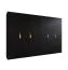 Drehtürenschrank / Kleiderschrank | Farbe: Schwarz | 3 Meter breit | 6-Türig | Griffe: Gold | 4 Fächer | Maße: 300 x 52 x 202 cm | 4 Kleiderstangen