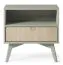 Moderne Nachtkommode Crewe 01, Farbe: Eukalyptus / Eiche - Abmessungen: 54 x 54 x 38 cm (H x B x T)