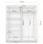 Kleiderschrank / Schiebetürenschrank mit Spiegel | 195 x 160 x 61 cm | Eiche / Weiß | Galtee 08 | 2 Türen | 6 Fächer | viel Stauraum | Holzoptik