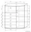 Kommode Rabaul 01, Farbe: Sonoma Eiche - Abmessungen: 140 x 120 x 40 cm (H x B x T)
