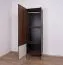 Schrank Mairenke 02, Farbe: Walnuss / Schwarz matt - Abmessungen: 191 x 59 x 55 cm (H x B x T)