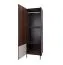 Schrank Mairenke 02, Farbe: Walnuss / Schwarz matt - Abmessungen: 191 x 59 x 55 cm (H x B x T)