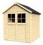Holz-Gartenhaus 1,75 x 1,81 Meter (inkl. Dach) | Natur | Satteldach Abbildung