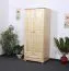 Kleiderschrank massiv, Farbe: Natur 190x90x60 cm Abbildung