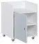 Jugendzimmer - Rollcontainer Syrina 18, Farbe: Weiß / Grau - Abmessungen: 56 x 43 x 43 cm (H x B x T)