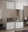 Kleiderschrank / Schiebetürenschrank | 11 Fächer | 245,5 x 180 x 64 cm | Soft-Close-Funktion | Spiegel | 2 Schiebetüren | 2 Kleiderstangen | Farbe: Weiß