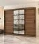 Schiebetürenschrank | Farbe: Walnuss Warmia | 10 Fächer | 2 Kleiderstangen | hochwertig Verarbeitet | 250 x 62 x 200 cm | Kleiderschrank | Spiegeltür | modernes Design
