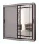 Kleiderschrank / Schiebetürenschrank | Kaschmir | dekorative Spiegeltür | 180 x 62 x 200 | 10 Fächer | 2 Kleiderstangen | Moderne Details