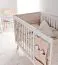 Babybett / Gitterbett Hildrid 01, Farbe: Akazie / Weiß - Liegefläche: 60 x 120 cm (B x L)