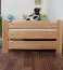 Kinderbett / Jugendbett Buche massiv Vollholz Natur 118, inkl. Lattenrost - Abmessung 80 x 200 cm (B x L)