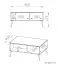 Couchtisch Roanoke 08, Farbe: Weiß / Weiß Glanz - Abmessungen: 90 x 60 x 42 cm (B x T x H)