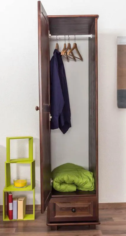 Flurschrank Kiefer, Farbe: Nuss 190x47x60 cm Abbildung