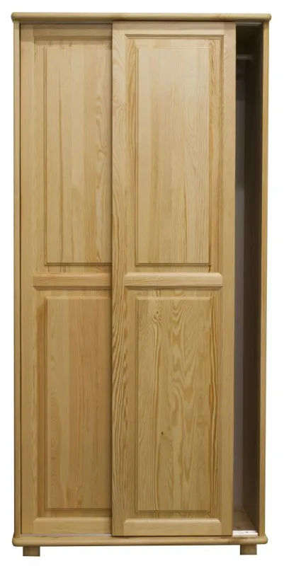 Massivholz-Schrank Kiefer, Farbe: Natur 190x90x60 cm Abbildung