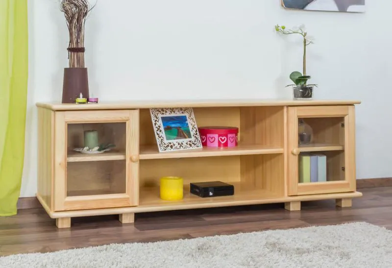 TV-Schrank Landhausstil Massivholz Farbe: Natur 55x156x47 cm Abbildung