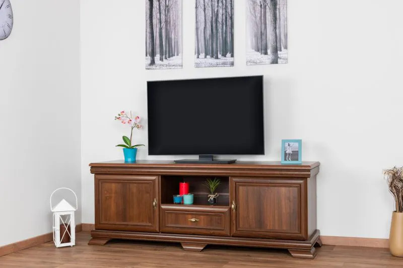 TV-Unterschrank Sentis 07, Farbe: Dunkelbraun - 59 x 158 x 46 cm (H x B x T)