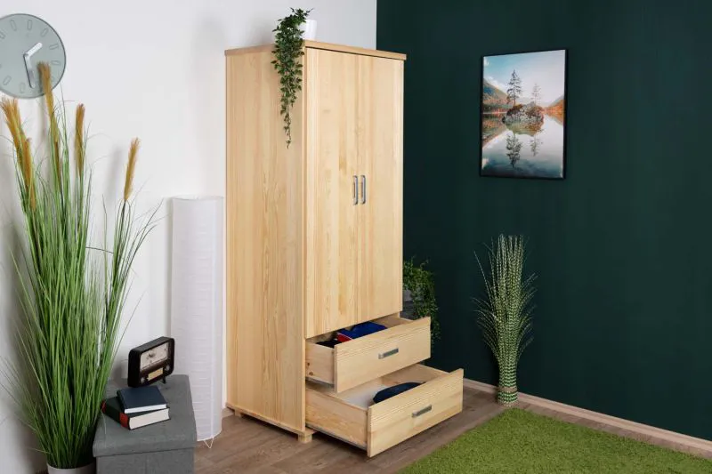 Kleiderschrank Holz natur