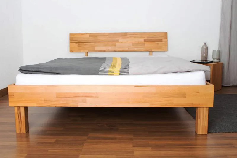Kernbuche Bettgestell 140 x 200 cm geölt Abbildung