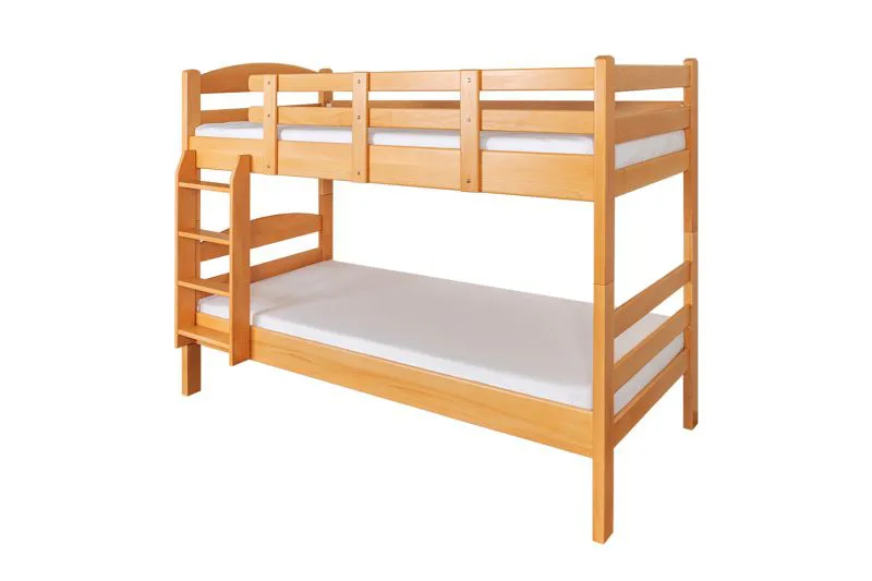Jugendetagenbett 90 x 200 cm | Massivholz: Buche | Natur Lackiert | umbaubar in 2 Einzelbetten | Premium-Qualität | inkl. Rollroste Abbildung