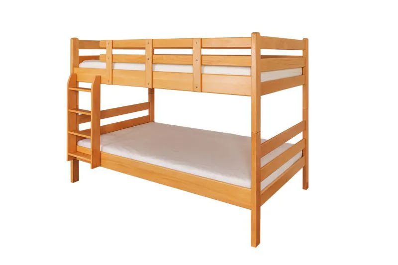 Jugendetagenbett 120 x 190 cm | Massivholz: Buche | Natur Lackiert | umbaubar in 2 Einzelbetten | Premium-Qualität | inkl. Rollroste Abbildung