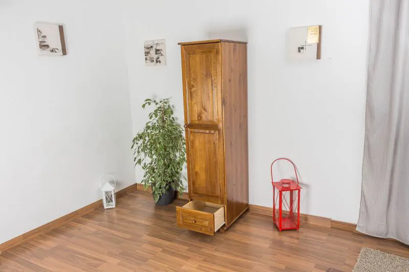 Massivholz-Schrank, Farbe: Eiche 190x47x60 cm Abbildung