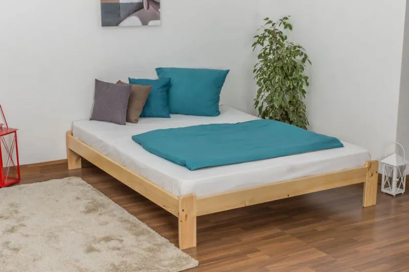 Bett Kiefer 160 x 200 cm Natur Abbildung
