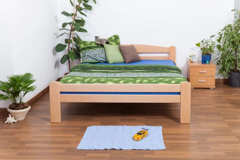 Bettgestell Buche 160 x 200 cm Natur Abbildung