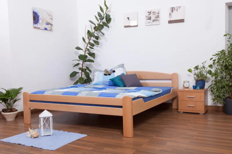 Buche Holzbett Bettgestell 180 x 200 cm Natur Abbildung