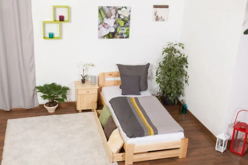 Holzbett Bettgestell Kiefer 160 x 200 cm Natur Abbildung