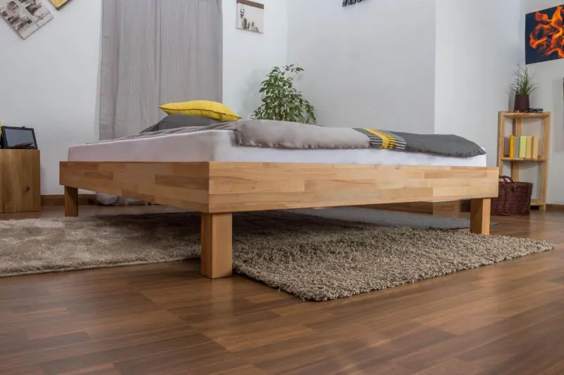 Holzbett Bettgestell Kernbuche 160 x 200 cm geölt Abbildung