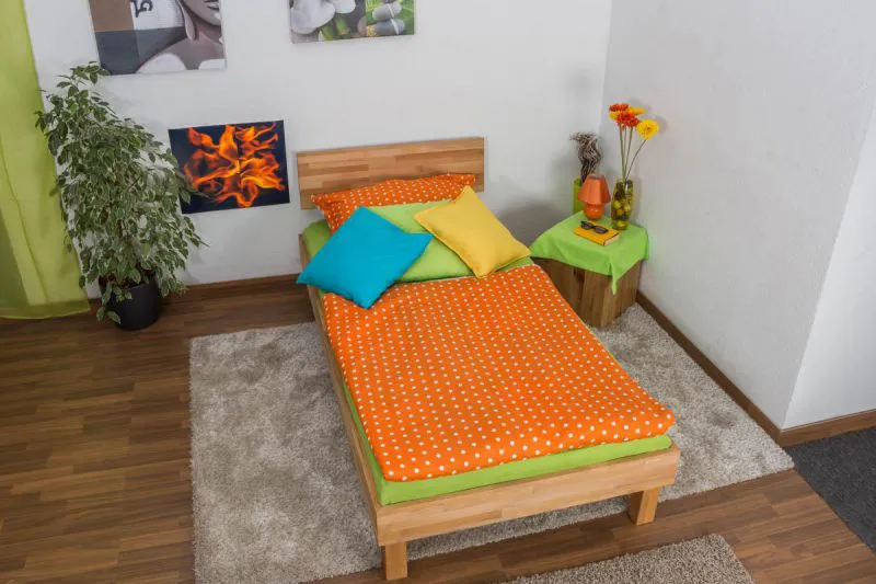 Kernbuche Bettgestell 100 x 200 cm geölt Abbildung