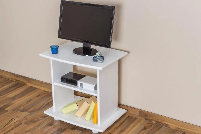 TV-Kommode Massivholz Farbe: Weiß 60x60x45 cm  Abbildung