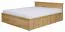 Schlafzimmer Komplett - Set B "Matam", mit Doppelbett 160x200, inkl. Lattenrost, Farbe: Eiche, 2 Nachtkommoden, Kleiderschrank, Kommode, Spiegel