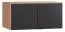 Aufsatz für zweitürigen Kleiderschrank Leoncho 13, Farbe: Eiche / Schwarz - Abmessungen: 45 x 93 x 57 cm (H x B x T)