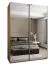 Kleiderschrank / Schiebetürenschrank | Farbe: Eiche Artisan | 11 Fächer | 245,5 x 170 x 64 cm | 2 Kleiderstangen | 2 Schiebetüren | Soft-Close | Spiegel