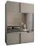Kleiderschrank / Schiebetürenschrank | Farbe: Kaschmir | 245,5 x 180 x 64 cm | Spiegel | Soft-Close | 2 Schiebetüren | 2 Kleiderstangen | 11 Fächer