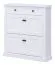 Schuhschrank Rasina 30, Farbe: Weiß - Abmessungen: 108 x 97 x 28 cm (H x B x T)