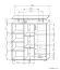 Kommode Kisaran 11, Farbe: Erle - Abmessungen: 131 x 105 x 40 cm (H x B x T)