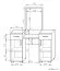 Schminktisch Grogol 25, Farbe: Erle - Abmessungen: 139 x 110 x 33 cm (H x B x T)