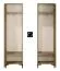 Schrank Pandrup 01, Farbe: Eiche - Abmessungen: 200 x 55 x 34 cm (H x B x T), mit 1 Tür und 2 Fächern