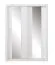 Kleiderschrank mit Spiegel, Farbe: Weiß - Abmessungen: 215 x 160 x 60 cm (H x B x T)