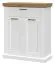 Schuhschrank Lotofaga 02, Farbe: Weiß / Walnuss - 102 x 86 x 38 cm (H x B x T)