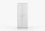 Kleiderschrank / Drehtürenschrank | Smolikas 73 | Weiß | 2 Türen | 192 x 80 x 50 cm | 1 Kleiderstange | weiße Holzgriffe | 5 Fächer | viel Platz