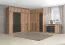 Drehtürenschrank / Kleiderschrank Cerdanyola 02, Farbe: Eiche / Grau - Abmessungen: 216 x 147 x 56 cm (H x B x T)