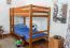 Etagenbett / Kinderbett Kiefer Vollholz massiv Eichefarben A16, inkl. Lattenroste - Abmessung 90 x 200 cm, teilbar