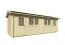 Gartenhaus mit Fenster und Tür aus Isolierglas, aus nordischen Fichtenholz, 70 mm Blockbohlenhaus, Grundfläche: 21,75 m², Außenmaße: 300 x 725 cm, Satteldach