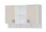 Hängeschrank 24, Farbe: Weiß / Creme - Abmessungen: 82 x 128 x 37 cm (H x B x T)